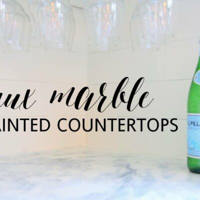 Faux Marble Painted Countertops