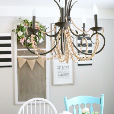 Get the Look: Wood Bead Chandelier DIY