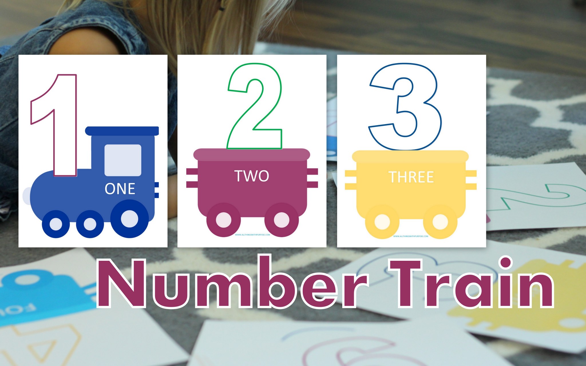 preschool number recognition train printable all things