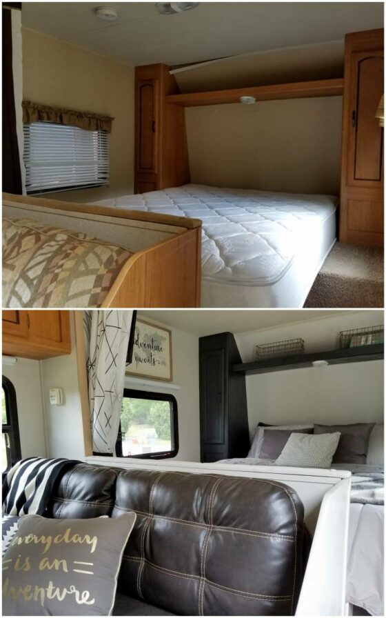 Easy Travel Trailer Remodel On A Budget Outdated To Modern   New Trailer 560x896 