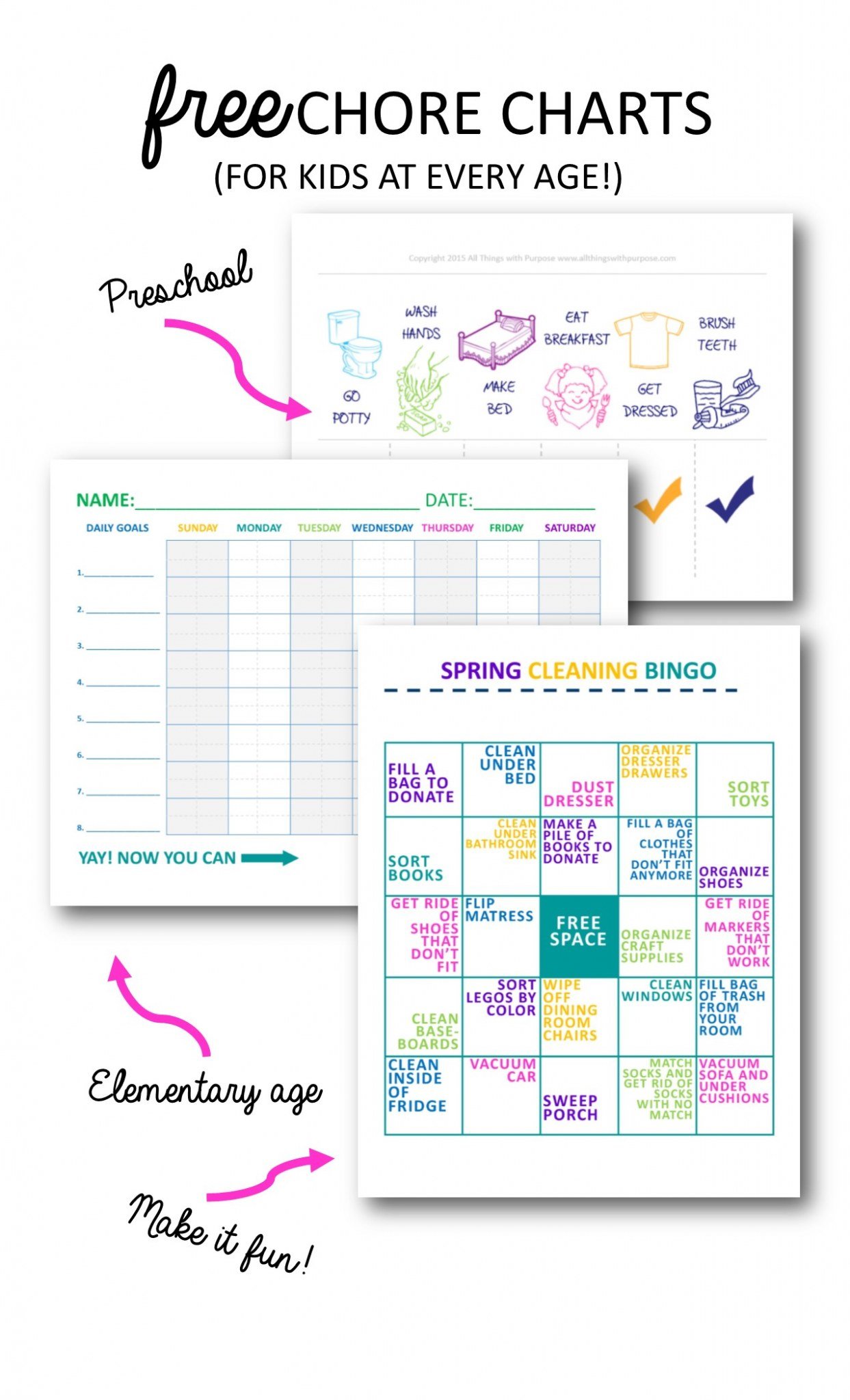 Printable Preschool Chore Charts