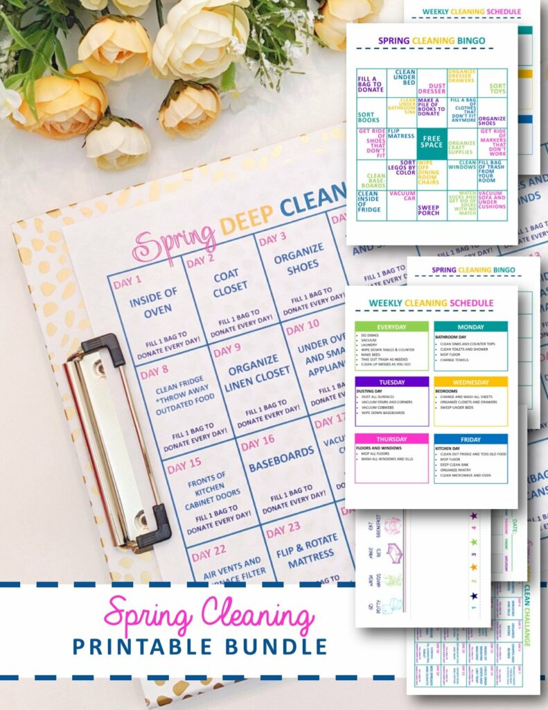 Spring Cleaning Printables for the Whole Family