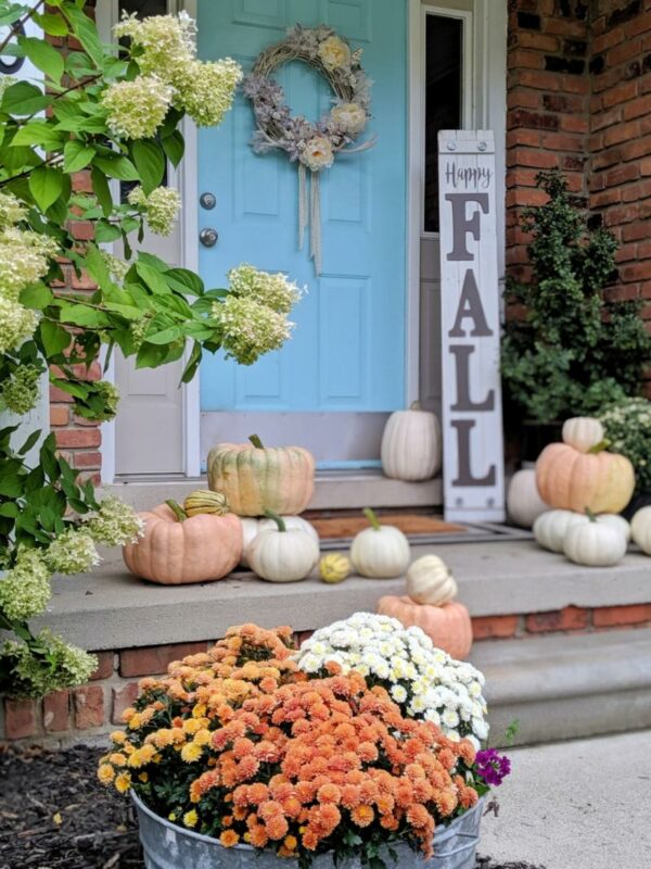 Simple and Cozy Fall Home Tour with Pops of Orange and Teal