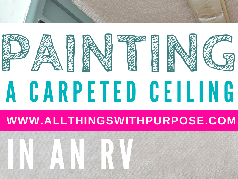 Painting A Stained Grungy Carpeted Ceiling In An Old RV   Painting An RV Ceiling 800x600 