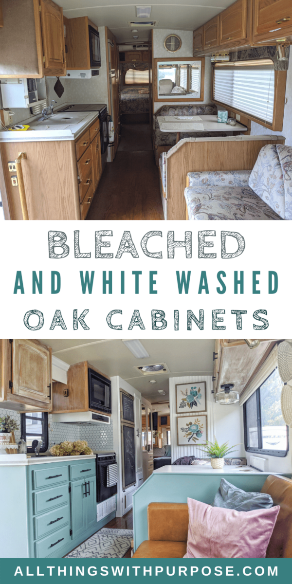 How to Bleach and White Wash Oak Cabinets