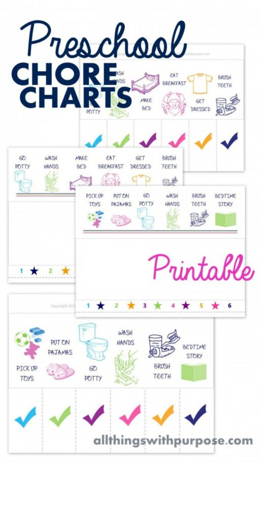 Printable Preschool Chore Charts